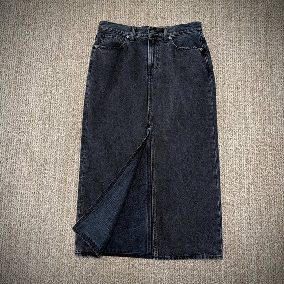 Madewell Denim Mid-Rise Maxi Skirt in Lunar Wash, 27 - Picture 6 of 10